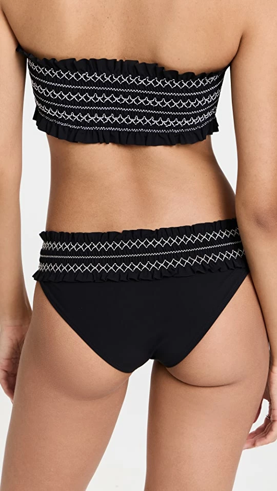 Hot Sale β Tory Burch Costa Hipster π Bikini Bottoms Black/New Ivory β€οΈ - Image 2