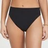 Cheapest ✨ Tory Burch Solid High Leg High Waist 👙 Bikini Bottoms Black 😍