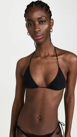Buy ⌛ Tory Burch Solid String 👙 Bikini Top Black 🎉