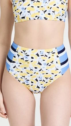 Flash Sale 🤩 Tanya Taylor Kaia 👙 Bikini Bottoms Poppy Fields Optic White Multi 🌟