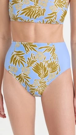 Best Pirce 😀 Tanya Taylor Kaia 👙 Bikini Bottoms Horizon Blue Multi 🌟