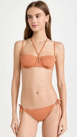 New 🎁 Ulla Johnson Aleena 👙 Bikini Top Coquina 🔥