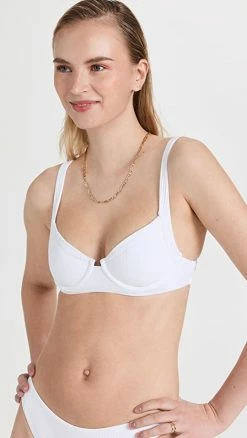 Best Sale ⭐ Vitamin A Demi Underwire Top White EcoRib 🎉