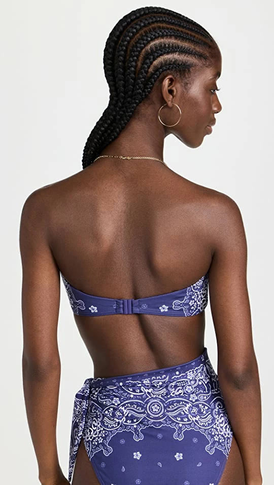 New π₯° Zimmermann Separates Sculpt Bandeau π Bikini Top Navy Bandana π₯° - Image 2